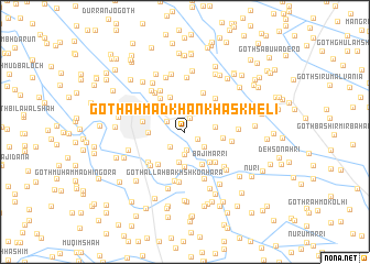 map of Goth Ahmad Khān Khāskheli