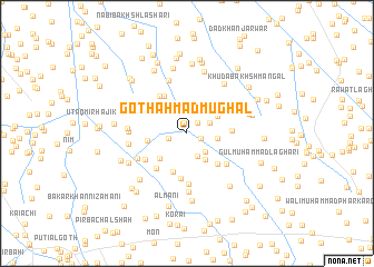 map of Goth Ahmad Mughal