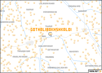 map of Goth Ali Bakhsh Kaloi
