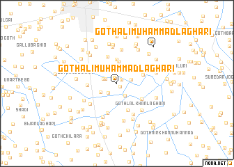 map of Goth Ali Muhammad Laghāri