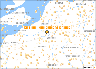 map of Goth Ali Muhammad Laghāri