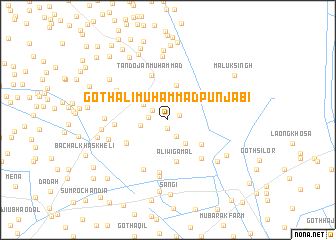 map of Goth Ali Muhammad Punjābi