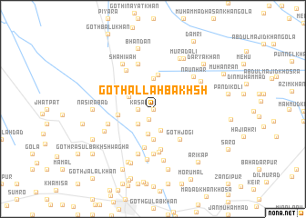map of Goth Allāh Bakhsh