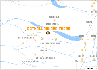 map of Goth Allāhwarai Thora