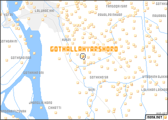 map of Goth Allāhyār Shoro