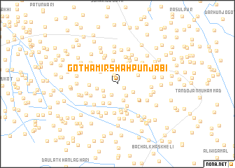 map of Goth Amīr Shāh Punjābi