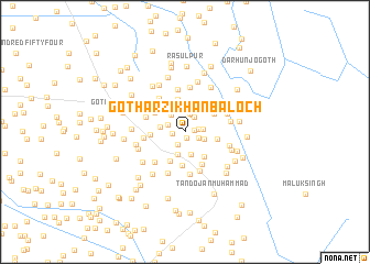 map of Goth Arzi Khān Baloch