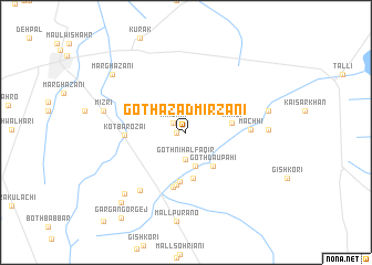 map of Goth Āzād Mirzāni