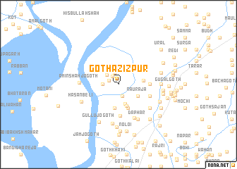 map of Goth Azīzpur