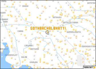 map of Goth Bachal Bhatti