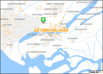 map of Goth Bachal Khān