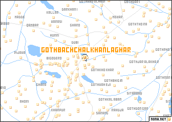 map of Goth Bachchāl Khan Laghar
