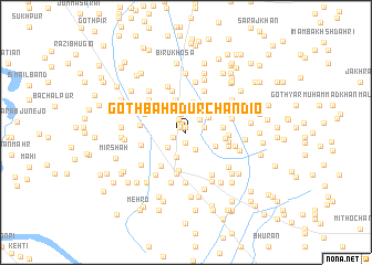 map of Goth Bahādur Chāndio