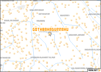 map of Goth Bahādur Rāhu