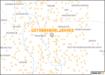map of Goth Bahāwal Jokheo