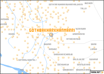 map of Goth Bakhar Khān Marri