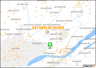 map of Goth Baloch Khān