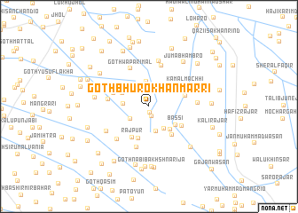 map of Goth Bhūro Khān Marri