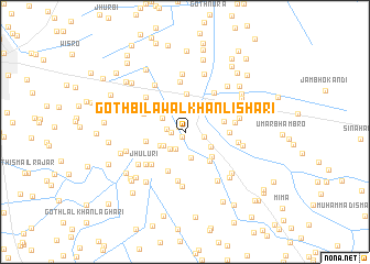 map of Goth Bilāwal Khān Lishāri