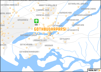 map of Goth Budha Pārsi