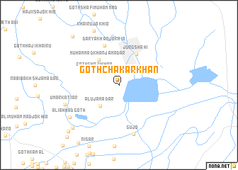 map of Goth Chākar Khān