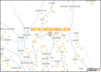 map of Goth chāndia Baloch