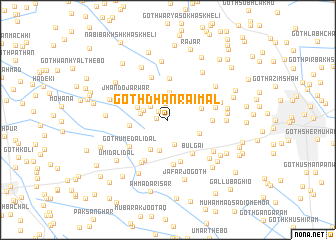 map of Goth Dhanrāi Mal