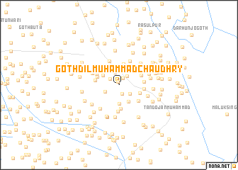 map of Goth Dil Muhammad Chaudhry