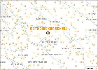 map of Goth Dīno Khāskheli