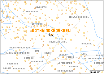 map of Goth Dino Khāskheli