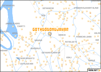 map of Goth Dodo Mujāwar