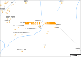 map of Goth Dost Muhammad