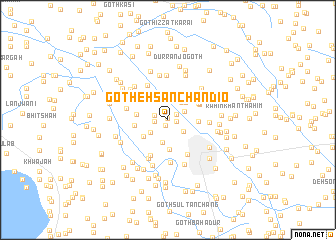 map of Goth Ehsān Chāndio