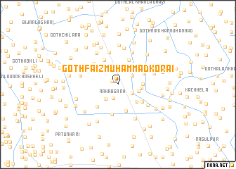 map of Goth Faiz Muhammad Korāi