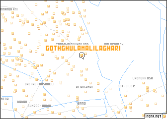 map of Goth Ghulām Ali Laghāri