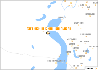 map of Goth Ghulām Ali Punjabi