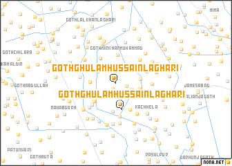 map of Goth Ghulām Hussain Laghāri
