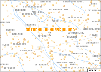 map of Goth Ghulām Hussain Lund