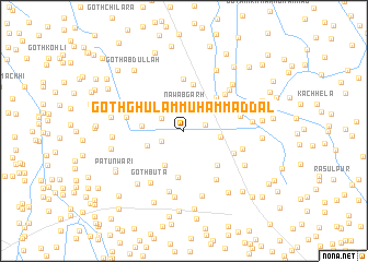 map of Goth Ghulām Muhammad Dal