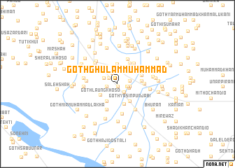 map of Goth Ghulām Muhammad