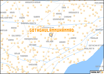 map of Goth Ghulām Muhammad