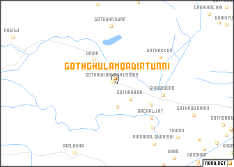 map of Goth Ghulām Qādir Tunni