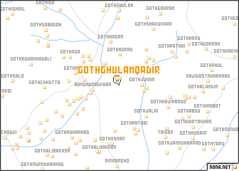 map of Goth Ghulām Qādir