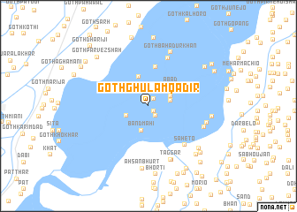 map of Goth Ghulām Qādir