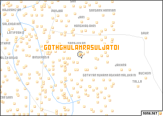 map of Goth Ghulām Rasūl Jatoi