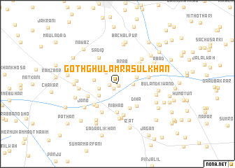 map of Goth Ghulām Rasūl Khān