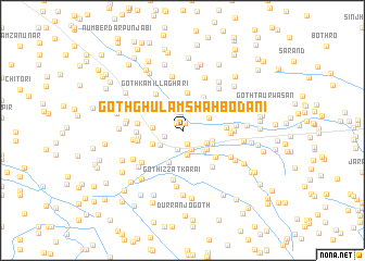 map of Goth Ghulām Shāh Bodāni