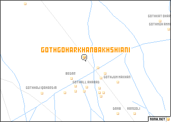 map of Goth Gohar Khān Bakhshiāni