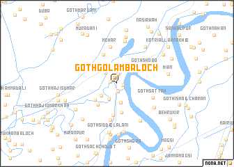 map of Goth Golām Baloch