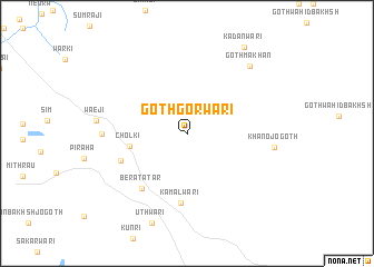 map of Goth Gorwāri